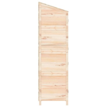 vidaXL Αποθήκη Κήπου 55 x 52 x 174,5 εκ. από Μασίφ Ξύλο Ελάτης