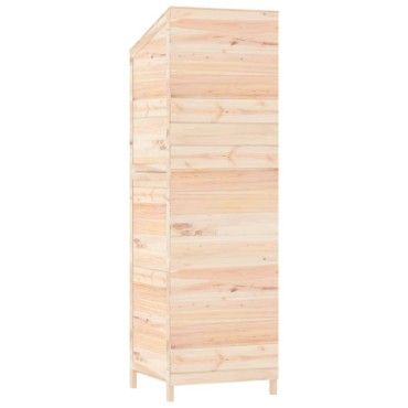 vidaXL Αποθήκη Κήπου 55 x 52 x 174,5 εκ. από Μασίφ Ξύλο Ελάτης