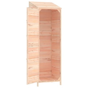 vidaXL Αποθήκη Κήπου 55 x 52 x 174,5 εκ. από Μασίφ Ξύλο Ελάτης