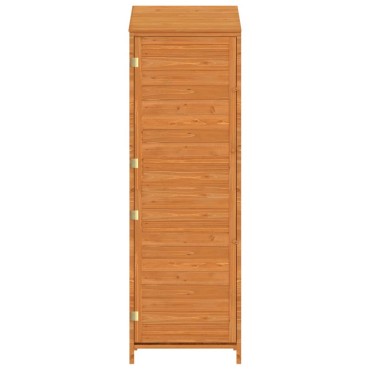 vidaXL Αποθήκη Κήπου Καφέ 55 x 52 x 174,5 εκ. από Μασίφ Ξύλο Ελάτης