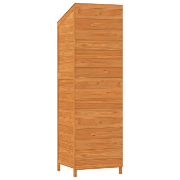 vidaXL Αποθήκη Κήπου Καφέ 55 x 52 x 174,5 εκ. από Μασίφ Ξύλο Ελάτης
