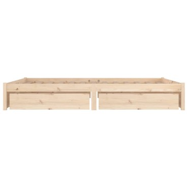 vidaXL Πλαίσιο Κρεβατιού με Συρτάρια 140x200cm 1 τεμ. - Διπλό