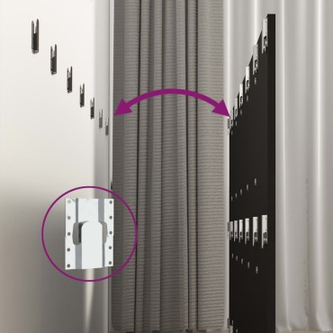 vidaXL Κεφαλάρι Κρεβατιού Μαύρο 240x1,5x80cm από Επεξεργασμένο Ξύλο 1 τεμ.
