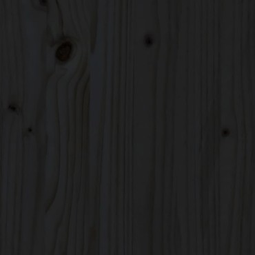 vidaXL Πλαίσιο Κρεβατιού Μαύρο 75x190cm από Μασίφ Ξύλο Small Single 1 τεμ. - Μονό