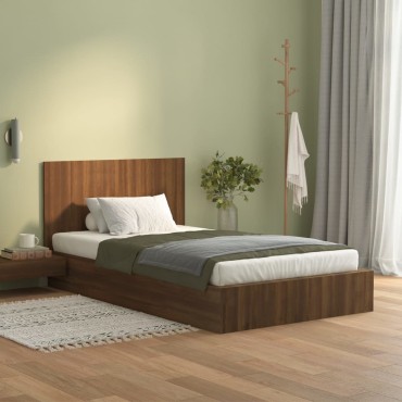 vidaXL Κεφαλάρι Κρεβατιού Καφέ Δρυς 120x1,5x80cm Επεξεργασμένο Ξύλο 1 τεμ.