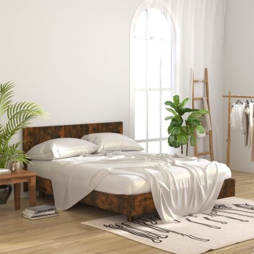 vidaXL Κεφαλάρι Κρεβατιού Καπνιστή Δρυς 160x1,5x80cm Επεξεργασ. Ξύλο 1 τεμ.