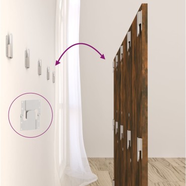 vidaXL Κεφαλάρι Κρεβατιού Καπνιστή Δρυς 160x1,5x80cm Επεξεργασ. Ξύλο 1 τεμ.