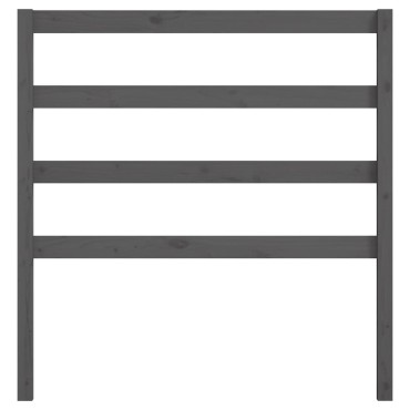 vidaXL Κεφαλάρι Kρεβατιού Γκρι 81x4x100cm από Μασίφ Ξύλο Πεύκου 1 τεμ.