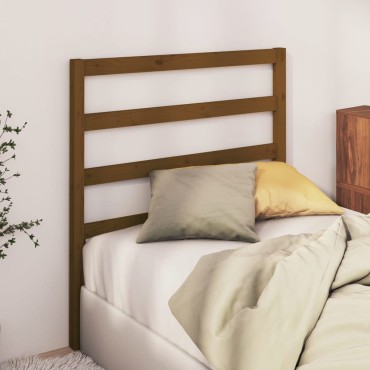 vidaXL Κεφαλάρι Κρεβατιού Μελί 81x4x100cm από Μασίφ Ξύλο Πεύκου 1 τεμ.