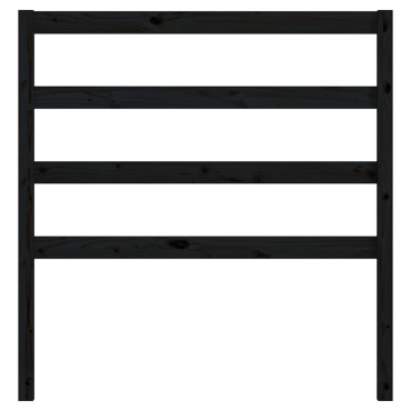 vidaXL Κεφαλάρι Κρεβατιού Μαύρο 81x4x100cm από Μασίφ Ξύλο Πεύκου 1 τεμ.