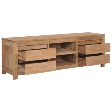 vidaXL Έπιπλο Τηλεόρασης 115x30x40cm από Μασίφ Ξύλο Teak