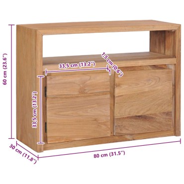 vidaXL Ντουλάπι με Συρτάρια 80x30x60cm από Μασίφ Ξύλο Teak 1 τεμ.