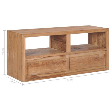 vidaXL Έπιπλο Τηλεόρασης 90x30x40cm από Μασίφ Ξύλο Teak