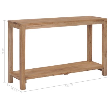 vidaXL Τραπέζι Κονσόλα 120x35x75cm από Μασίφ Ξύλο Teak 1 τεμ.