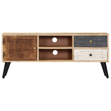 vidaXL Έπιπλο Τηλεόρασης 115x30x47cm από Μασίφ Ξύλο Μάνγκο