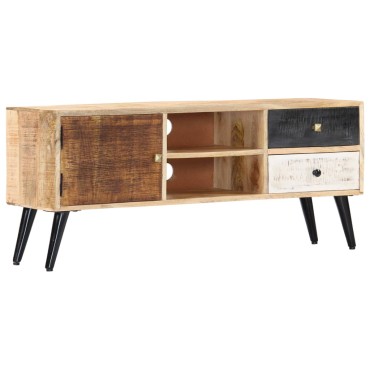 vidaXL Έπιπλο Τηλεόρασης 115x30x47cm από Μασίφ Ξύλο Μάνγκο