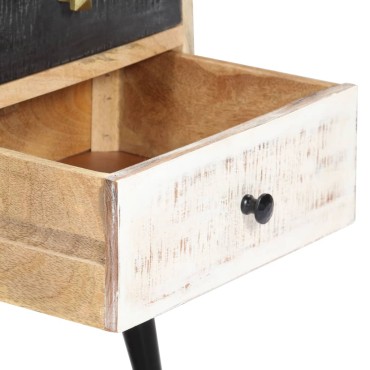 vidaXL Έπιπλο Τηλεόρασης 115x30x47cm από Μασίφ Ξύλο Μάνγκο
