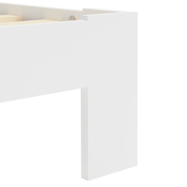vidaXL Πλαίσιο Κρεβατιού Λευκό 140x200cm από Μασίφ Ξύλο Πεύκου 1 τεμ. - Διπλό