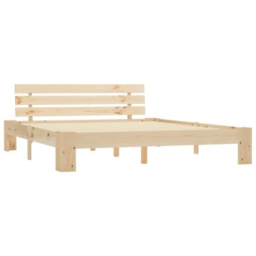 vidaXL Πλαίσιο Κρεβατιού 180x200cm από Μασίφ Ξύλο Πεύκου 1 τεμ. - Διπλό