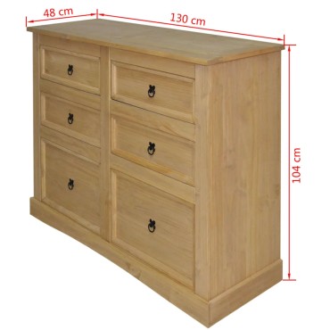 vidaXL Μπουφές 110x43x81cm από Μεξικάνικο Πεύκο Corona 1 τεμ.