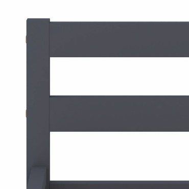vidaXL Πλαίσιο Κρεβατιού Γκρι 160x200cm από Μασίφ Ξύλο Πεύκου 1 τεμ. - Διπλό