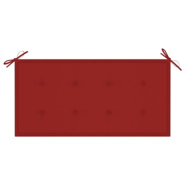 vidaXL Μαξιλάρι Πάγκου Κήπου Κόκκινο 100x50x3cm Ύφασμα Oxford