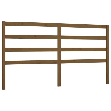 vidaXL Κεφαλάρι Κρεβατιού Μελί 206x4x100cm από Μασίφ Ξύλο Πεύκου 1 τεμ.