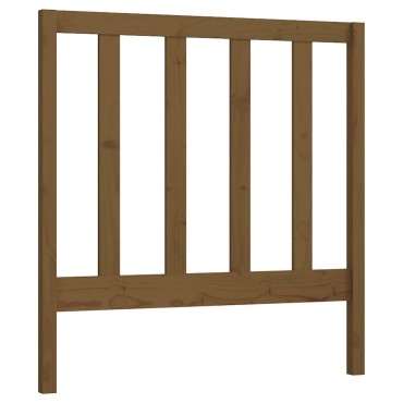 vidaXL Κεφαλάρι Κρεβατιού Μελί 81x4x100cm από Μασίφ Ξύλο Πεύκου 1 τεμ.