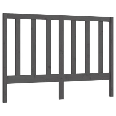 vidaXL Κεφαλάρι Κρεβατιού Γκρι 141x4x100cm από Μασίφ Ξύλο Πεύκου 1 τεμ.