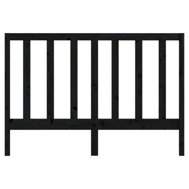 vidaXL Κεφαλάρι Κρεβατιού Μαύρο 156x4x100cm Μασίφ Ξύλο Πεύκου 1 τεμ.