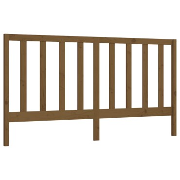 vidaXL Κεφαλάρι Κρεβατιού Μελί 186x4x100cm από Μασίφ Ξύλο Πεύκου 1 τεμ.