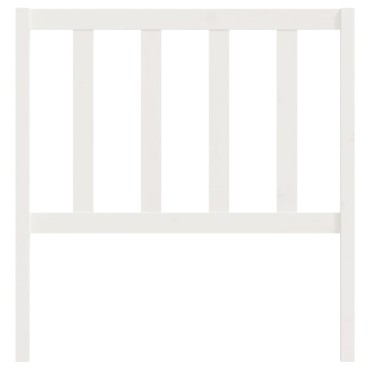 vidaXL Κεφαλάρι Κρεβατιού Λευκό 81x4x100cm από Μασίφ Ξύλο Πεύκου 1 τεμ.
