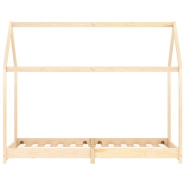 vidaXL Πλαίσιο Κρεβατιού Παιδικό 70x140cm Μασίφ Ξύλο Πεύκου 1 τεμ. - Μονό