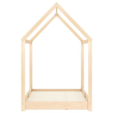 vidaXL Πλαίσιο Κρεβατιού Παιδικό 70x140cm Μασίφ Ξύλο Πεύκου 1 τεμ. - Μονό