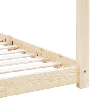 vidaXL Πλαίσιο Κρεβατιού Παιδικό 70x140cm Μασίφ Ξύλο Πεύκου 1 τεμ. - Μονό