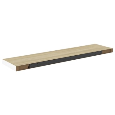 vidaXL Ράφι Τοίχου Χρώμα Δρυός / Λευκό 90x23,5x3,8cm από MDF 1 τεμ.