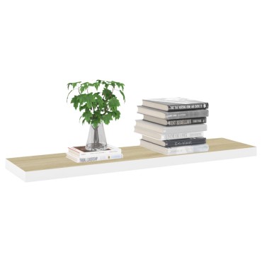 vidaXL Ράφια Τοίχου 4 τεμ. Δρυς / Λευκά 90x23,5x3,8cm από MDF