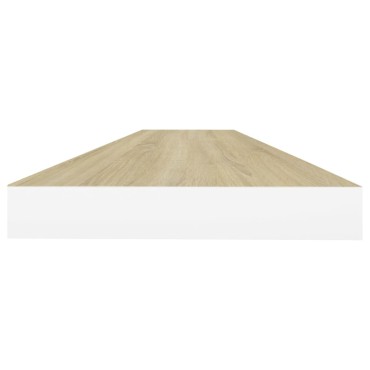 vidaXL Ράφια Τοίχου 4 τεμ. Δρυς / Λευκά 90x23,5x3,8cm από MDF