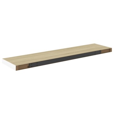 vidaXL Ράφια Τοίχου 4 τεμ. Δρυς / Λευκά 90x23,5x3,8cm από MDF
