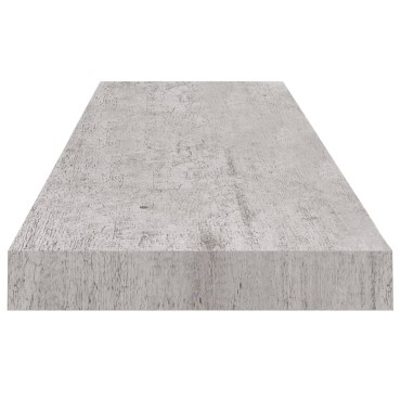 vidaXL Ράφι Τοίχου Γκρι Σκυροδέματος 90x23,5x3,8cm από MDF 1 τεμ.