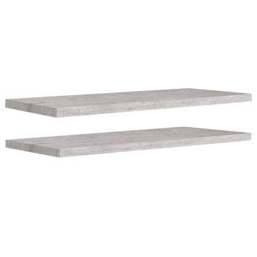 vidaXL Ράφια Τοίχου 2 τεμ. Γκρι Σκυροδέματος 90x23,5x3,8cm MDF