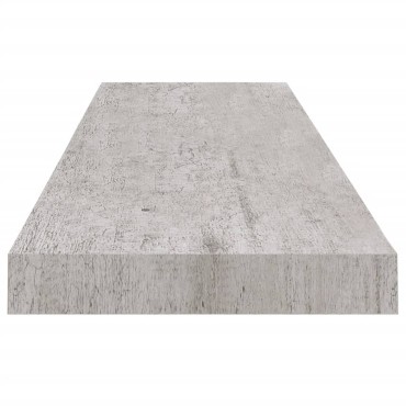 vidaXL Ράφια Τοίχου 2 τεμ. Γκρι Σκυροδέματος 90x23,5x3,8cm MDF