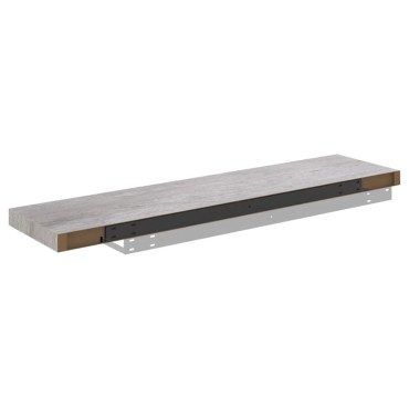 vidaXL Ράφια Τοίχου 2 τεμ. Γκρι Σκυροδέματος 90x23,5x3,8cm MDF