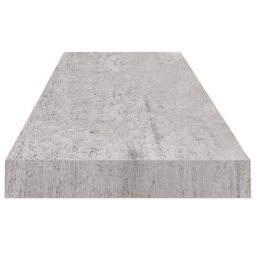 vidaXL Ράφια Τοίχου 4 τεμ. Γκρι Σκυροδέματος 90x23,5x3,8cm MDF