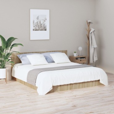 vidaXL Κεφαλάρι Κρεβατιού Sonoma Δρυς 200x1,5x80cm Επεξεργ. Ξύλο 1 τεμ.