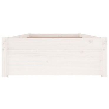 vidaXL Πλαίσιο Κρεβατιού με Συρτάρια Λευκό 90x200cm 1 τεμ. - Μονό