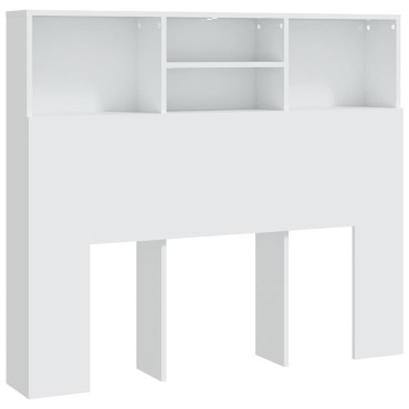 vidaXL Κεφαλάρι Με Αποθηκευτικό Χώρο Λευκό 120x19x103,5cm 1 τεμ.