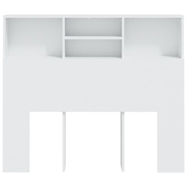 vidaXL Κεφαλάρι Με Αποθηκευτικό Χώρο Λευκό 120x19x103,5cm 1 τεμ.