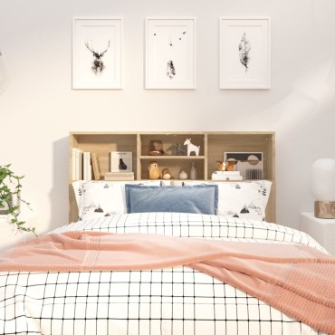 vidaXL Κεφαλάρι Με Αποθηκευτικό Χώρο Sonoma Δρυς 120x19x103,5cm 1 τεμ.