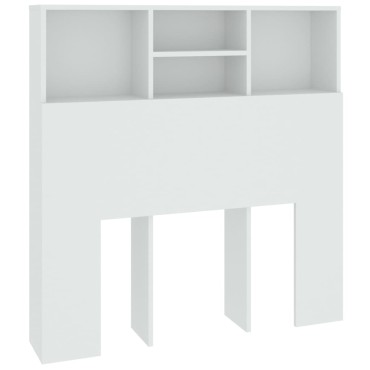 vidaXL Κεφαλάρι Με Αποθηκευτικό Χώρο Λευκό 100x19x103,5cm 1 τεμ.